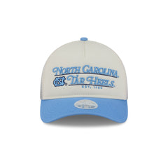 North Carolina Tar Heels Retro Chrome Women's White 9FORTY M-Crown A-Frame Trucker Hat