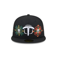 Olmecas de Tabasco Day of the Dead Skull & Flowers 59FIFTY Fitted Hat