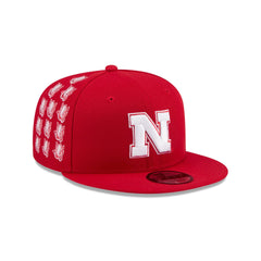 Nebraska Cornhuskers Sticker Helmet 9FIFTY Snapback Hat