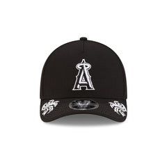 Los Angeles Angels Script Black and White 9FORTY M-Crown A-Frame Snapback Hat