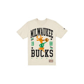 Milwaukee Bucks 1968-1992 Hardwood Classics Chrome White T-Shirt