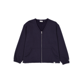 New Era Branded Navy Full-Zip Cardigan