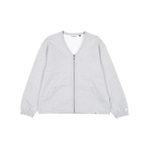 New Era Branded Heather Gray Full-Zip Cardigan