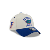 Florida Gators Chrome White Arched 9FORTY A-Frame Snapback Hat