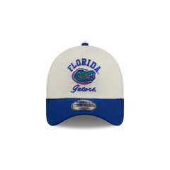 Florida Gators Chrome White Arched 9FORTY A-Frame Snapback Hat