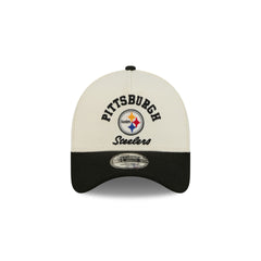 Pittsburgh Steelers Chrome White Arched 9FORTY A-Frame Snapback Hat