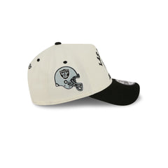 Las Vegas Raiders Chrome White Arched 9FORTY A-Frame Snapback Hat