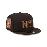 New York Black Yankees Brown Suede 59FIFTY Fitted Hat