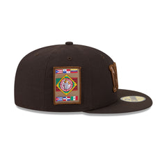 New York Black Yankees Brown Suede 59FIFTY Fitted Hat