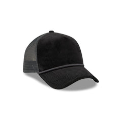 New Era Cap Corduroy Black 9FORTY A-Frame Trucker Hat