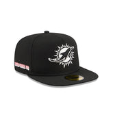 Just Caps Chiseled Logo Miami Dolphins 59FIFTY A-Frame Fitted Hat