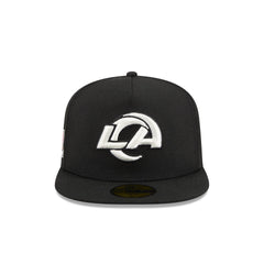 Just Caps Chiseled Logo Los Angeles Rams 59FIFTY A-Frame Fitted Hat