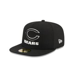 Just Caps Chiseled Logo Chicago Bears 59FIFTY A-Frame Fitted Hat