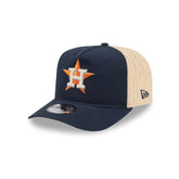 Houston Astros Grained 9FIFTY A-Frame Snapback Hat