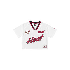 Miami Heat Sport Classics Women's Cropped White T-Shirt