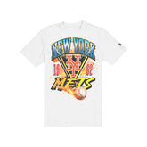 New York Mets Lifestyle Graphics Fireball White T-Shirt
