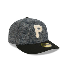 Pittsburgh Pirates Three Looms Tweedy Cotton Black 59FIFTY Fitted Hat