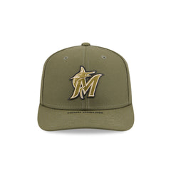 Miami Marlins Armed Forces Day 2026 9SEVENTY Stretch-Snap Hat