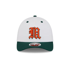 New Era x adidas Miami Hurricanes White 39THIRTY M-Crown Stretch Fit Hat