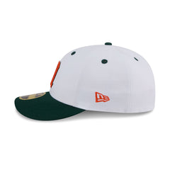 New Era x adidas Miami Hurricanes White Low Profile 59FIFTY Fitted Hat