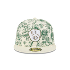 Milwaukee Brewers Spring Floral 59FIFTY Fitted Hat