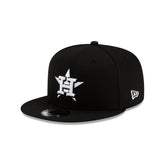 Houston Astros Basic Black & White 9FIFTY Snapback Hat