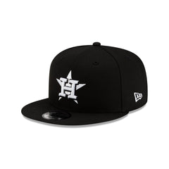 Houston Astros Basic Black & White 9FIFTY Snapback Hat