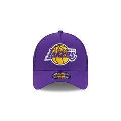 Los Angeles Lakers Side Script 9FORTY A-Frame Trucker Hat