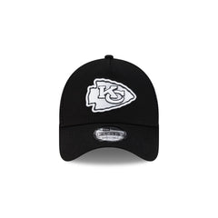 Kansas City Chiefs Side Script Black 9FORTY A-Frame Trucker Hat