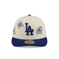 Los Angeles Dodgers Floral Outline 59FIFTY Fitted Hat