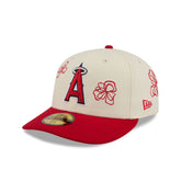 Los Angeles Angels Floral Outline 59FIFTY Fitted Hat