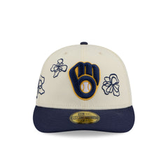 Milwaukee Brewers Floral Outline 59FIFTY Fitted Hat