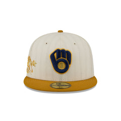 Milwaukee Brewers Chrome Herringbone 59FIFTY Fitted Hat