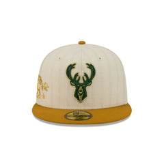 Milwaukee Bucks Chrome Herringbone 59FIFTY Fitted Hat