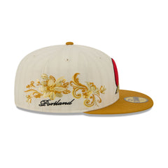 Portland Trail Blazers Chrome Herringbone 59FIFTY Fitted Hat
