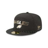 Philadelphia Eagles Gold Logo Rope Split Panel 59FIFTY Fitted Hat