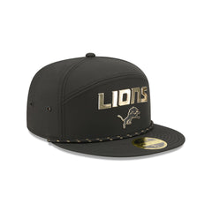 Detroit Lions Gold Logo Rope Split Panel 59FIFTY Fitted Hat