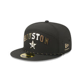 Houston Astros Gold Logo Rope Split Panel 59FIFTY Fitted Hat