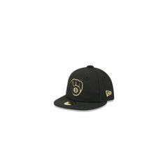 Milwaukee Brewers Gold Logo Mini 59FIFTY Fitted Hat