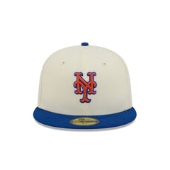New York Mets Chrome White Basic 59FIFTY Fitted Hat