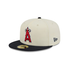Los Angeles Angels Chrome White Basic 59FIFTY Fitted Hat