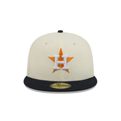 Houston Astros Chrome White Basic 59FIFTY Fitted Hat