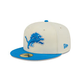 Detroit Lions Chrome White Basic 59FIFTY Fitted Hat