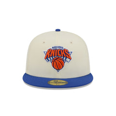 New York Knicks Chrome White Basic 59FIFTY Fitted Hat