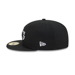 Los Angeles Lakers Black and White Basic 59FIFTY Fitted Hat
