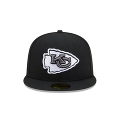 Kansas City Chiefs Black and White Basic 59FIFTY Fitted Hat