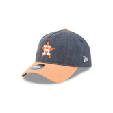 Houston Astros Herringbone Team Colors 9FORTY A-Frame Adjustable Hat