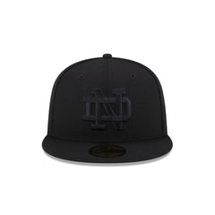 Notre Dame Fighting Irish Black on Black 59FIFTY Fitted Hat