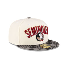Florida State Seminoles Chrome Black Denim 59FIFTY Fitted Hat
