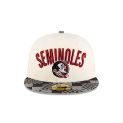 Florida State Seminoles Chrome Black Denim 59FIFTY Fitted Hat